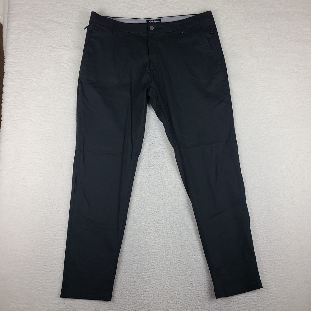 Birddogs Pants Mens 38x32 Black Slim Fit Activewear Performance Tech Golf